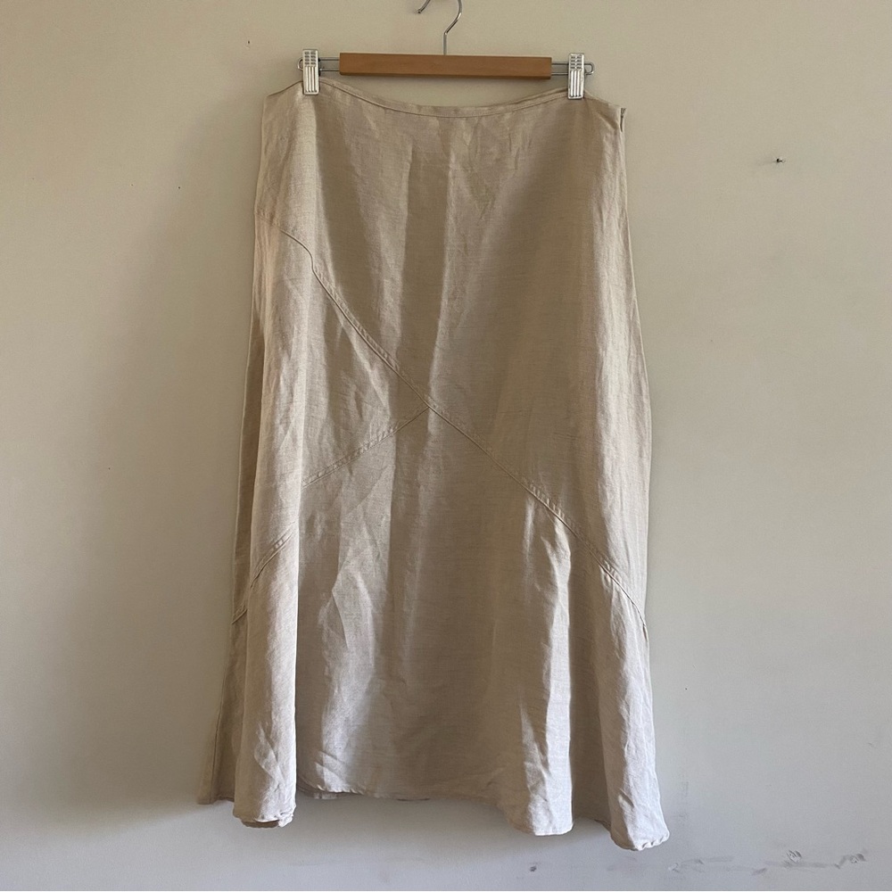 Laura Linen Blend Midi Maxi Skirt